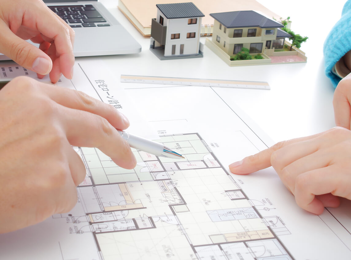 設計図面と模型